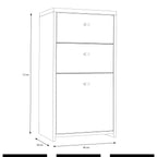 Best Chest Storage Cabinet 2 Drawers 1 Door in Artisan Oak/White