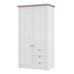 Illoppa 2 Door Wardrobe in Snowy Oak/Oak Nelson