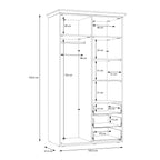 Illoppa 2 Door Wardrobe in Snowy Oak/Oak Nelson
