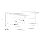 Illopa Storage Bench in Oak Nelson/Snowy Oak
