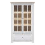 Illoppa Display Cabinet in Snowy Oak/Oak Nelson