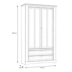 Illoppa Display Cabinet in Snowy Oak/Oak Nelson