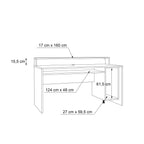 Tezaur Black/Orange Gaming Desk with Colour Changing LED