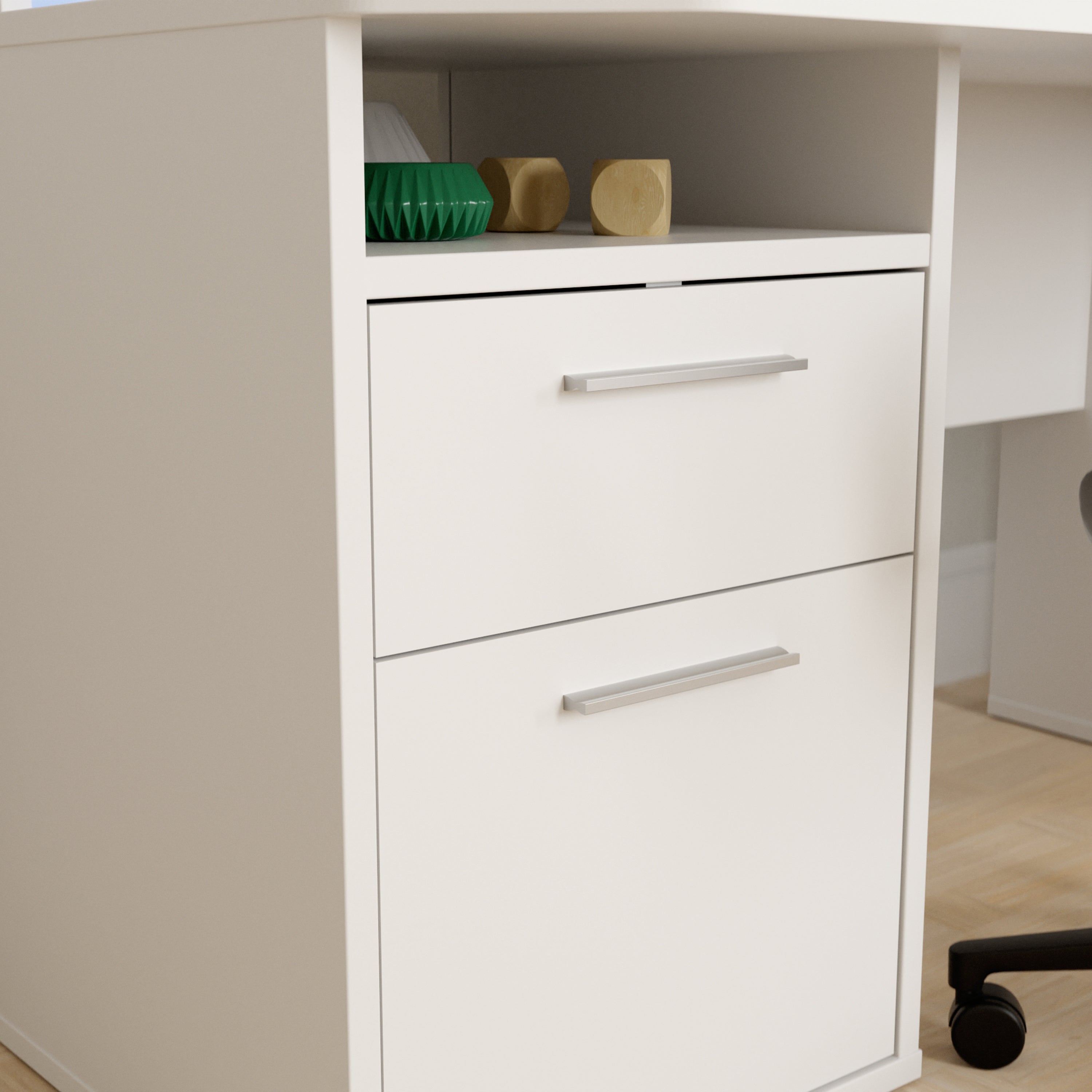 Tezaur White Gaming Desk with Colour Changing LED