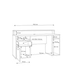 Tezaur White Gaming Desk with Colour Changing LED