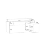 Tezaur Black Storage Gaming Desk 3 Shelves with Colour Changing LED