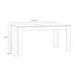 Bohol Extending Dining Table 160-207cm in Riviera Oak/White