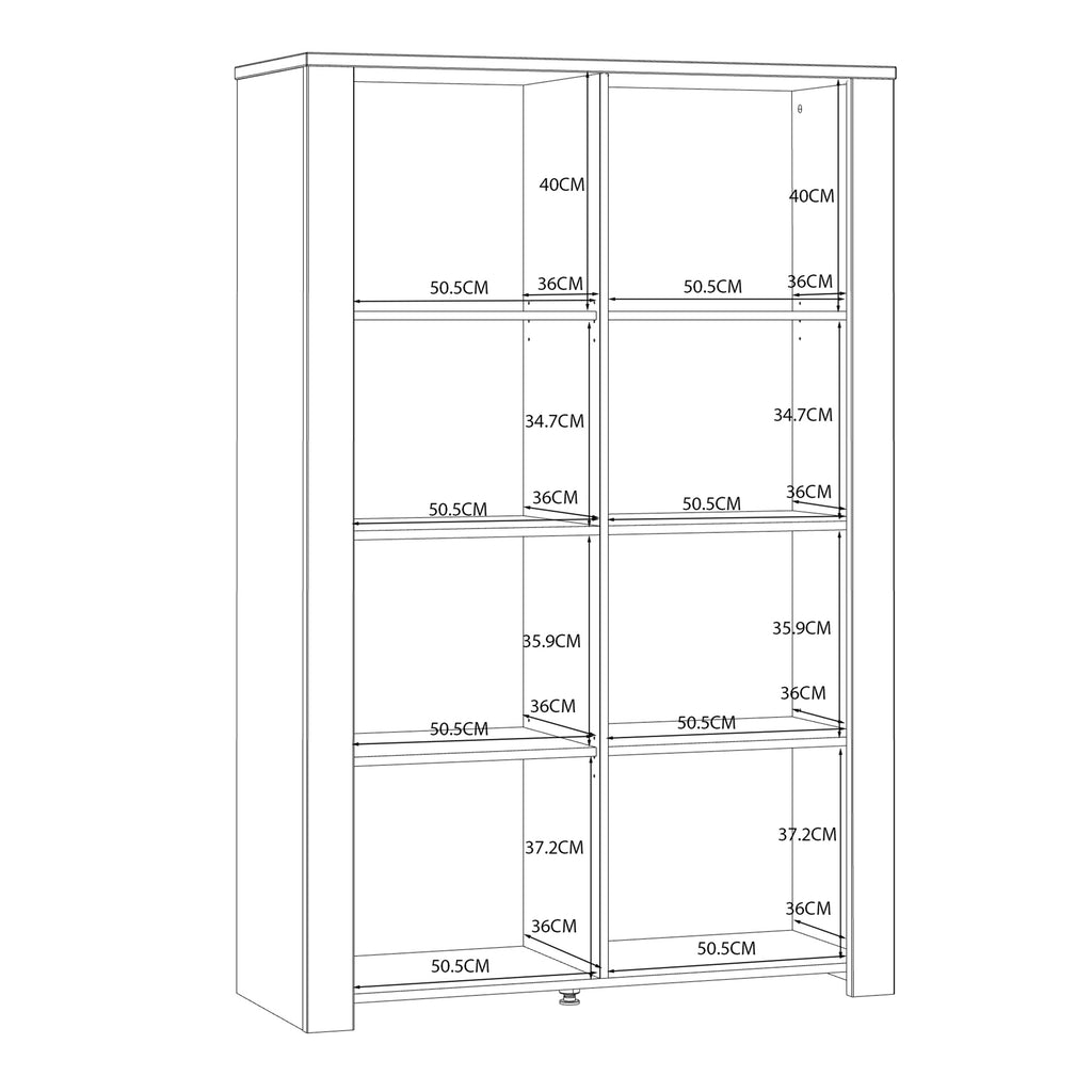 Bohol Display Cabinet inc. 2x LED Lights in Riviera Oak/Navy