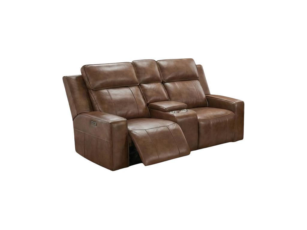 Barcelona Electric Recliner Sofa Brown 2 Seater