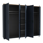 Bohol 5 Door Wardrobe in Riviera Oak/White
