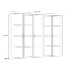 Bohol 5 Door Wardrobe in Riviera Oak/White