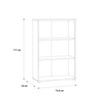 Essential Tall Wide 2 Shelf Bookcase in Vintage Oak