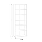 Essential Wide 5 Shelf Bookcase in Vintage Oak