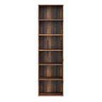 Essential Narrow 5 Shelf Bookcase in Vintage Oak