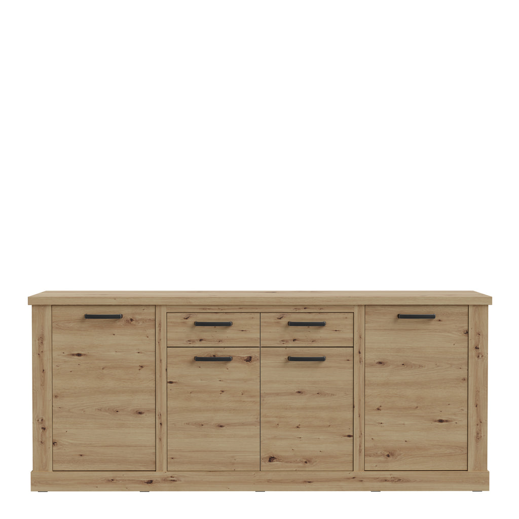 Corona 4 Door 2 Drawer Sideboard in Artisan Oak