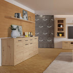 Corona 4 Door 2 Drawer Sideboard in Artisan Oak