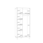 Grafton 2 Door Wardrobe In Cream and Oak