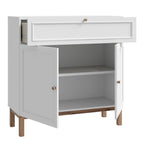Wensley 2 Door 1 Drawer Console in Light Grey and Oak