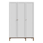 Wensley 3 Door Wardrobe in Light Grey and Oak
