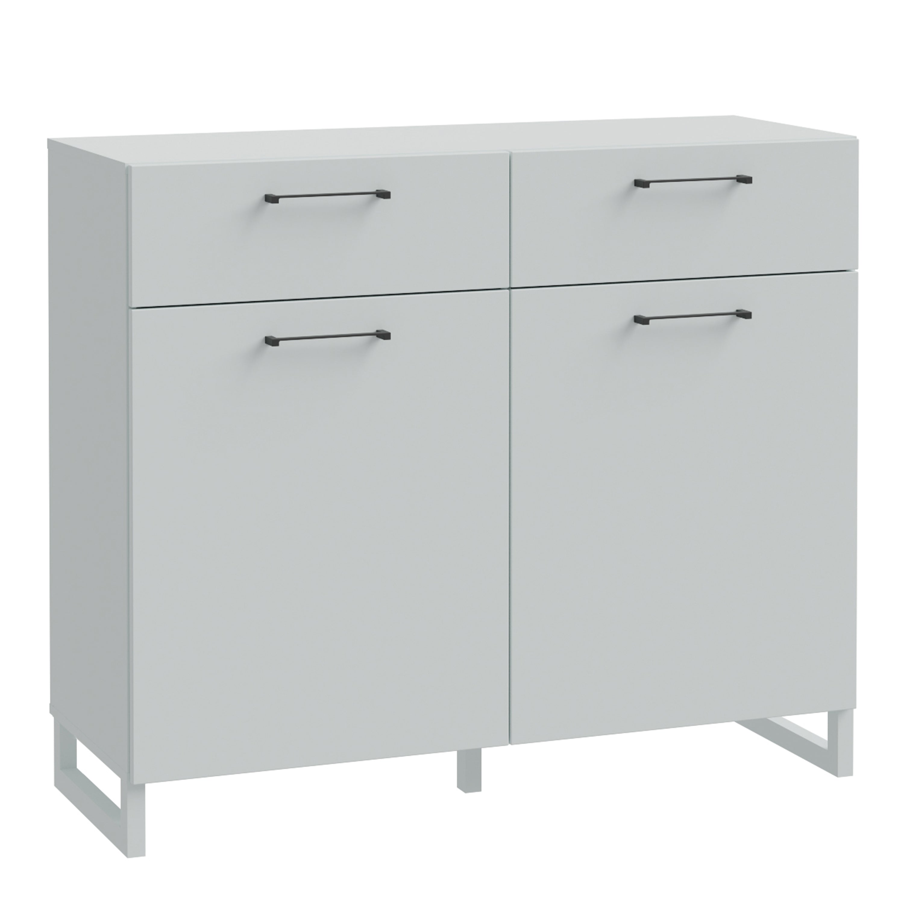 Sali 2 Door 2 Drawer Chest in Light Grey