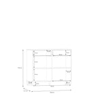 Sali 2 Door 2 Drawer Chest in Light Grey