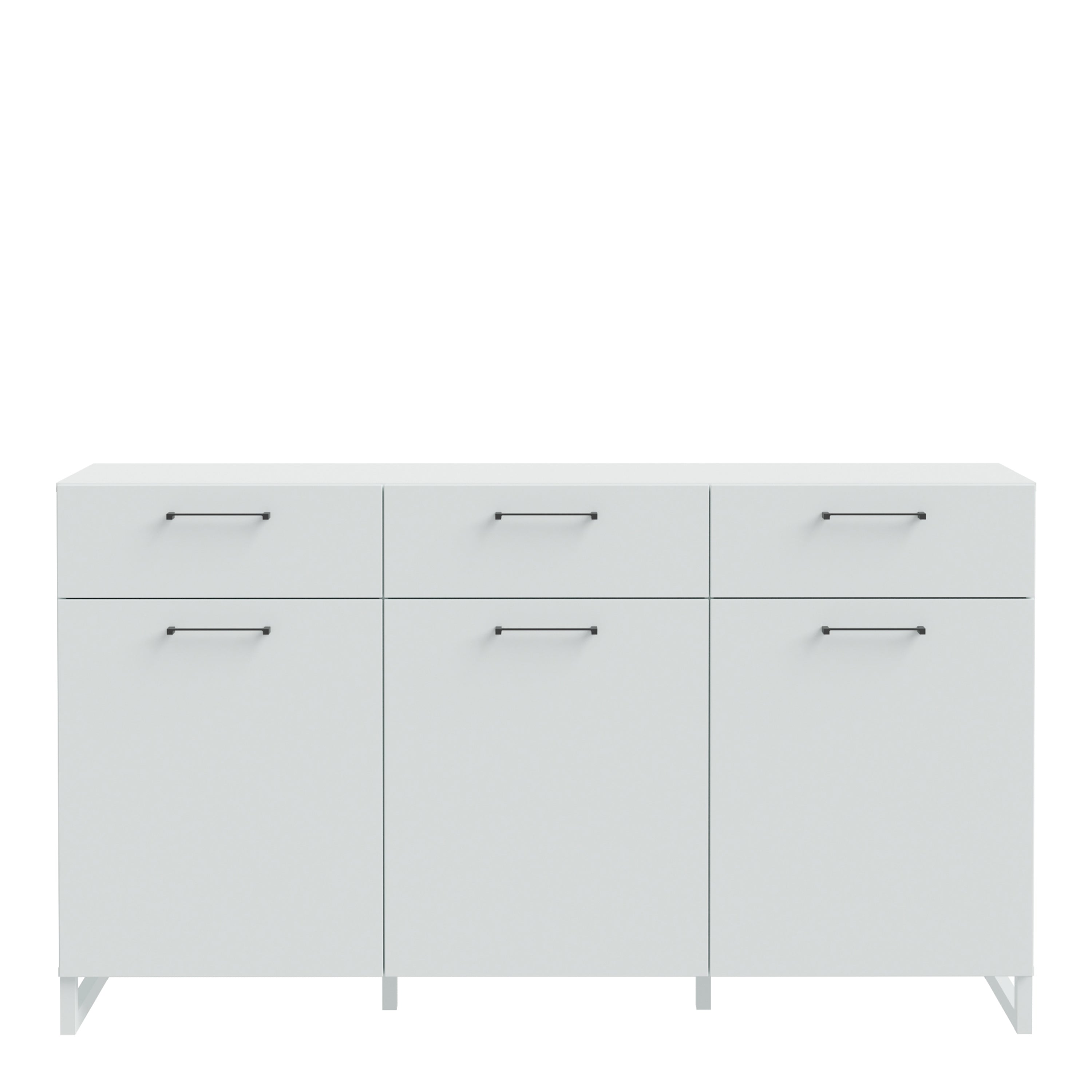 Sali 3 Door 3 Drawer Chest in Light Grey