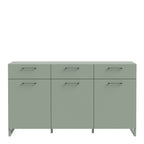 Sali 3 Door 3 Drawer Chest in Sage Green