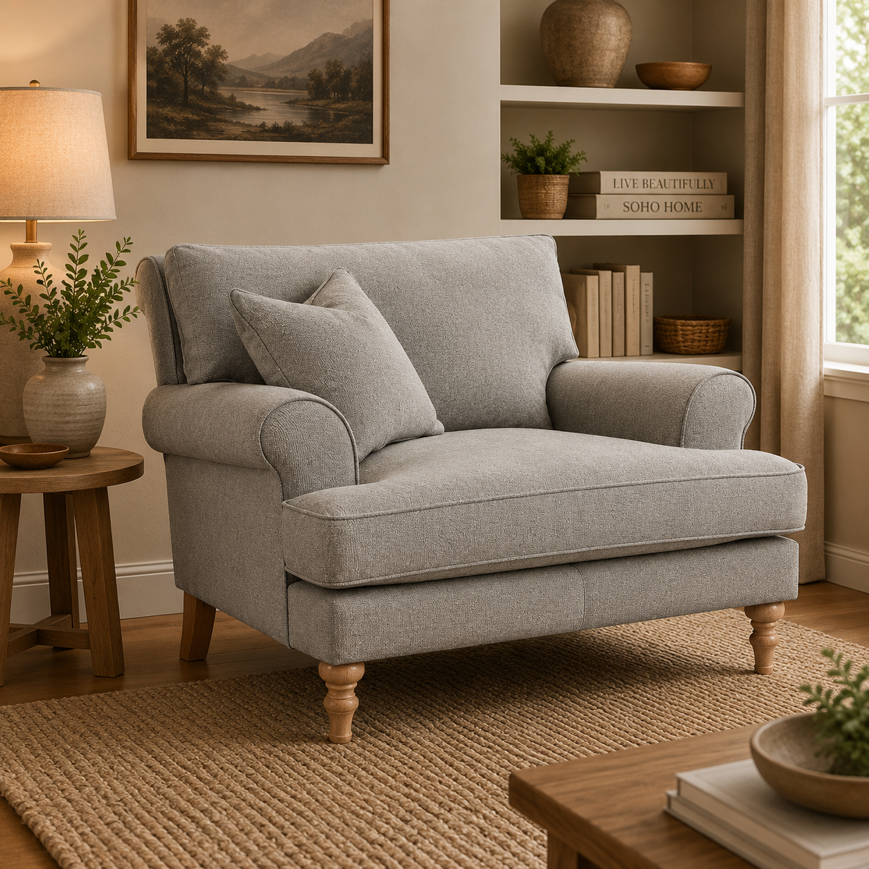Snuggle Chair Agmamito Faro 1 The Great Sofa Company | Norbury | Eastwood | Marylebone | Arlan | Summer | Margot