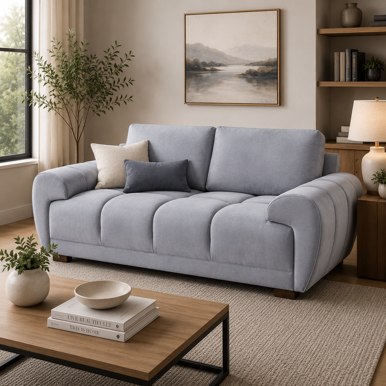Azzuro Sofa Grey 2 Seater