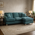 Right Hand Chaise Sofa Manhattan Emerald The Great Sofa Company | Piper | Vienna | Arthur | Emeline | Swift | Morris