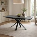 Amari Large Extending Table Grey Ceramic Marble