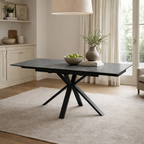 Amari Large Extending Table Grey Ceramic Marble