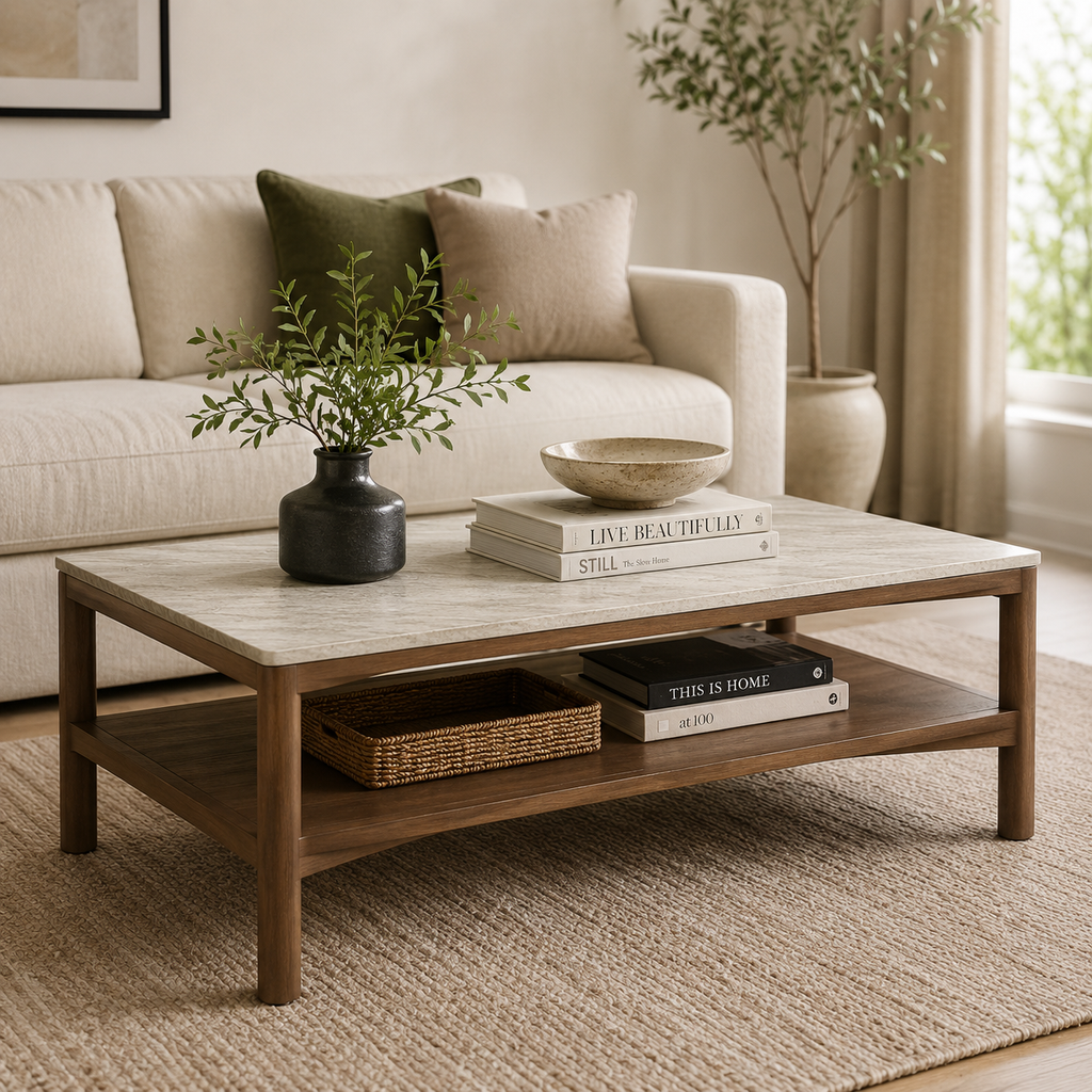Willow Coffee Table with Shelf