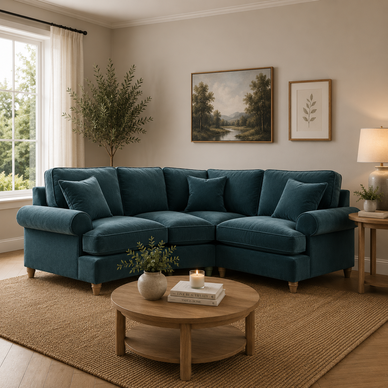2 Corner 1 Manhattan Emerald The Great Sofa Company | Victoria | Bromfield | Lola | Alfie | Mari | Longfellow | Duresta Style