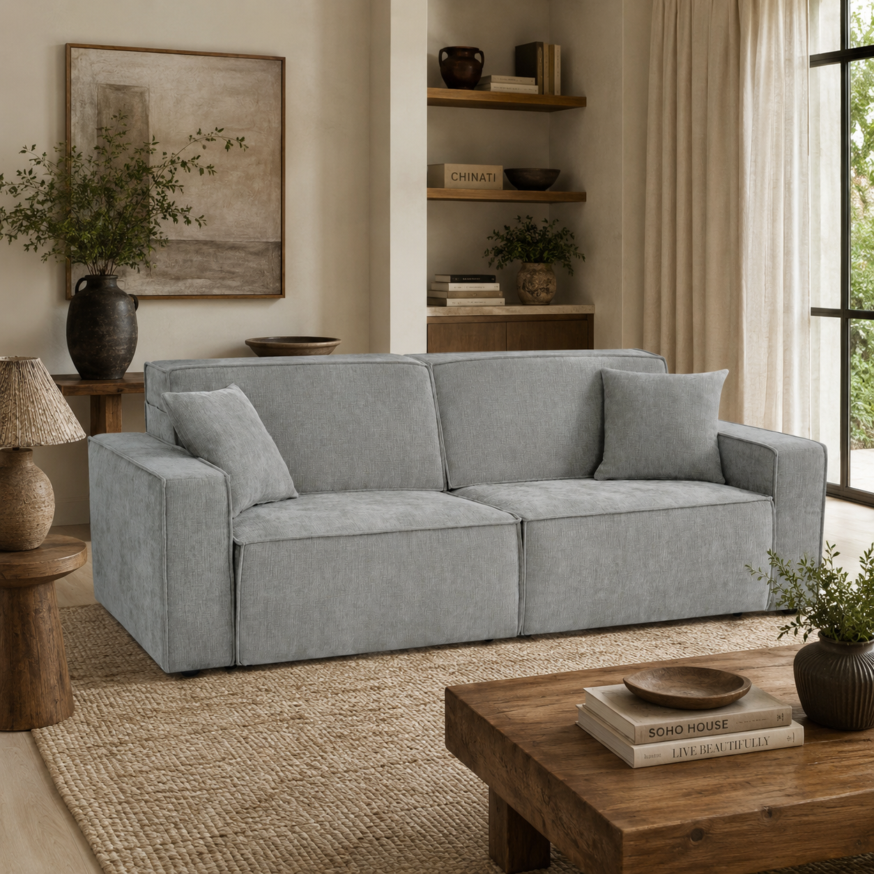 Houston Electric Sofabed Grey 3 Seater