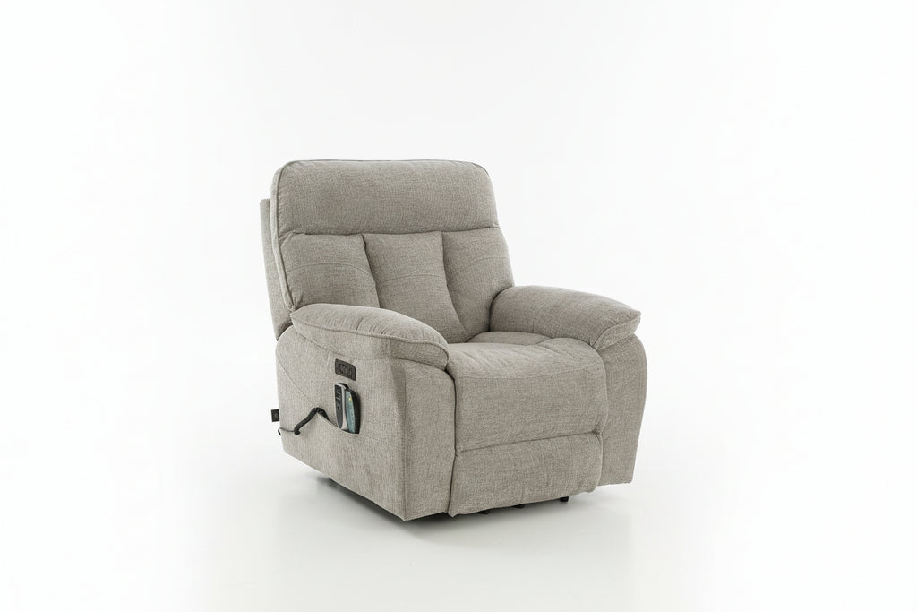 Cornwall Rise And Recline Chair With Massage And Heat Grey - Newsome | Argenta | Goodwood Style