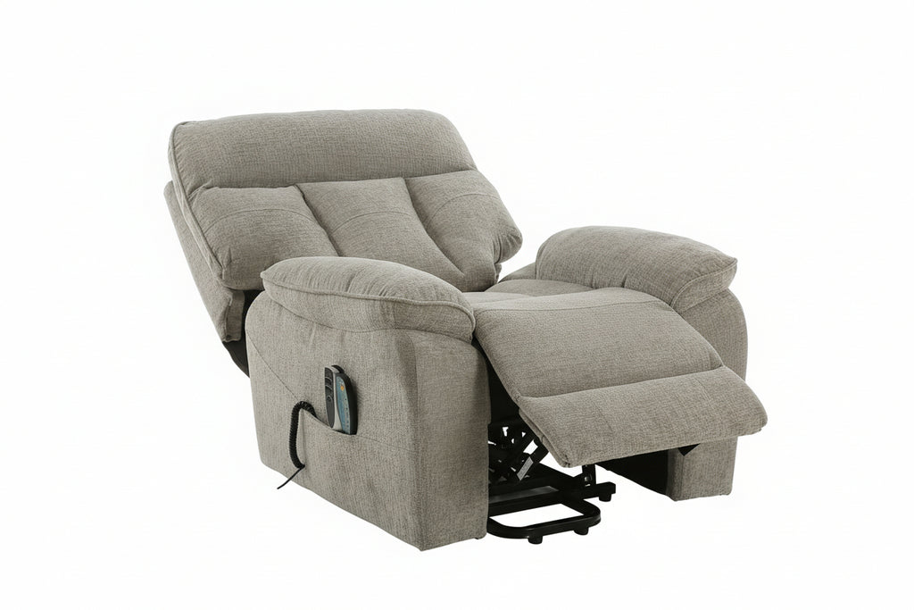 Cornwall Rise And Recline Chair With Massage And Heat Grey - Newsome | Argenta | Goodwood Style