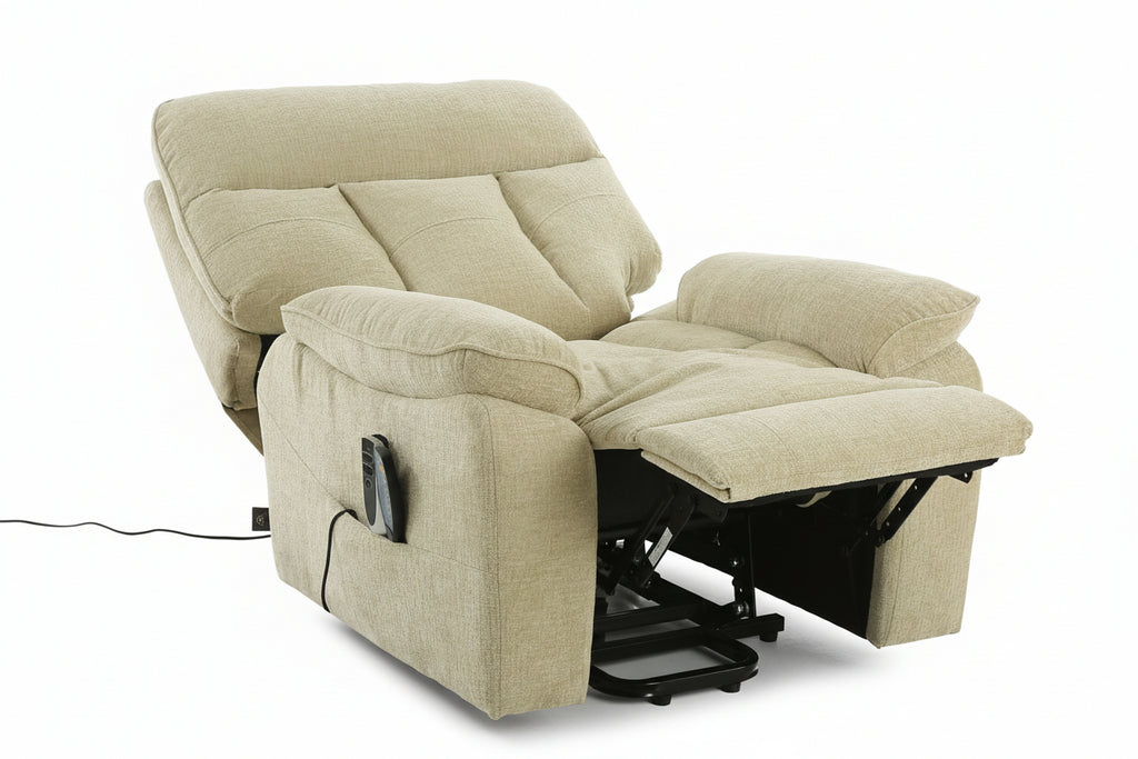 Cornwall Rise And Recline Chair With Massage And Heat Beige - Newsome | Argenta | Goodwood Style