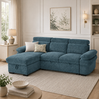 Hudson Sofabed Blue Universal Corner Sofa