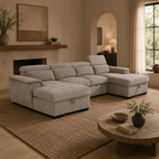 Alaya Sofabed Beige U Shape Corner
