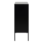 Seaford 4 Door Sideboard in Black & Oak