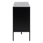 Seaford 1 Door 3 Drawer Small Sideboard in Black & Oak