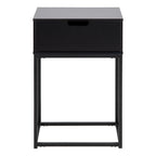Mitra 1 Drawer Bedside Table in Black