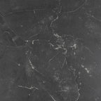 Goldington Round Coffee Table with Black Marble Melamine Top & Black Legs