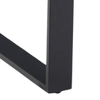 Amble Dining Table with Black Marble Melamine Top & Black Legs