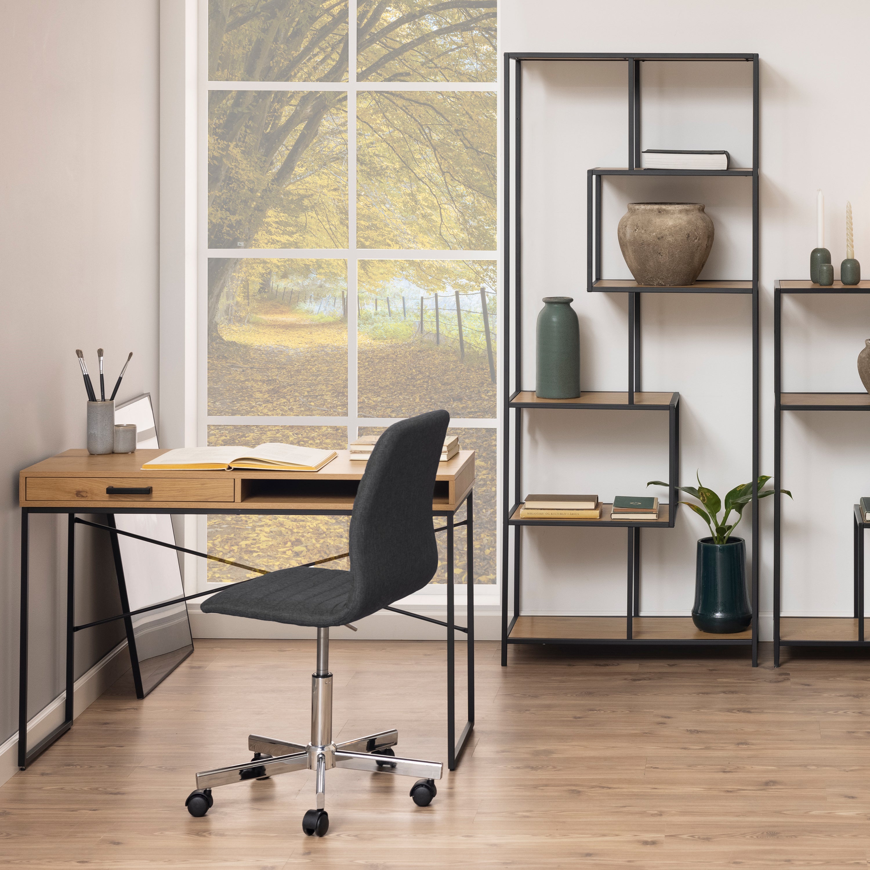 Seaford Desk with 1 Drawer in Oak