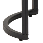 Spiro Round/Oval Coffee Table Set with Black Marble/Smoked Melamine Glass Top