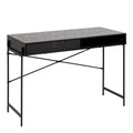 Angus Desk with Sliding Door in Black