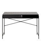 Angus Desk with Sliding Door in Black