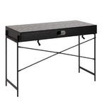 Angus Desk with Sliding Door in Black